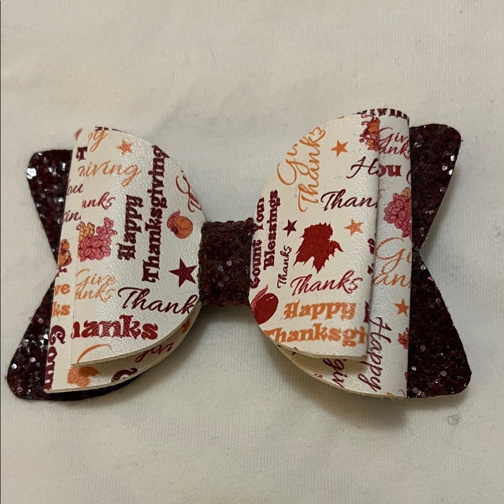 Festive Thanksgiving Kids Hair Bow